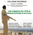 COLLOQUE: LES COMBATS DE L'ETE 1944. Mardi 14 mai 2024, médiathèque "André Labarrère", PAU.